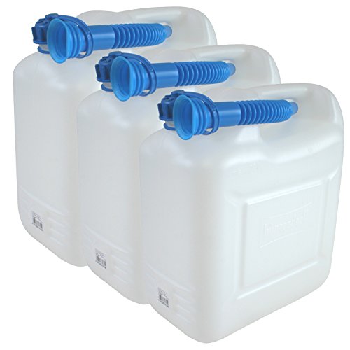 Hergestellt für BAUPROFI 3x Wasserkanister ECO 10 Liter mit Rohr 3er Set Kanister Camping Wassertank