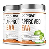 WFN Approved EAA - Apfel-Limette - 2x 500g Dose - 9 Essentielle Aminosäuren + L-Histidin - Instant EAA Pulver - Vegan - 70 Portionen - Made in Germany - Extern laborgeprüft