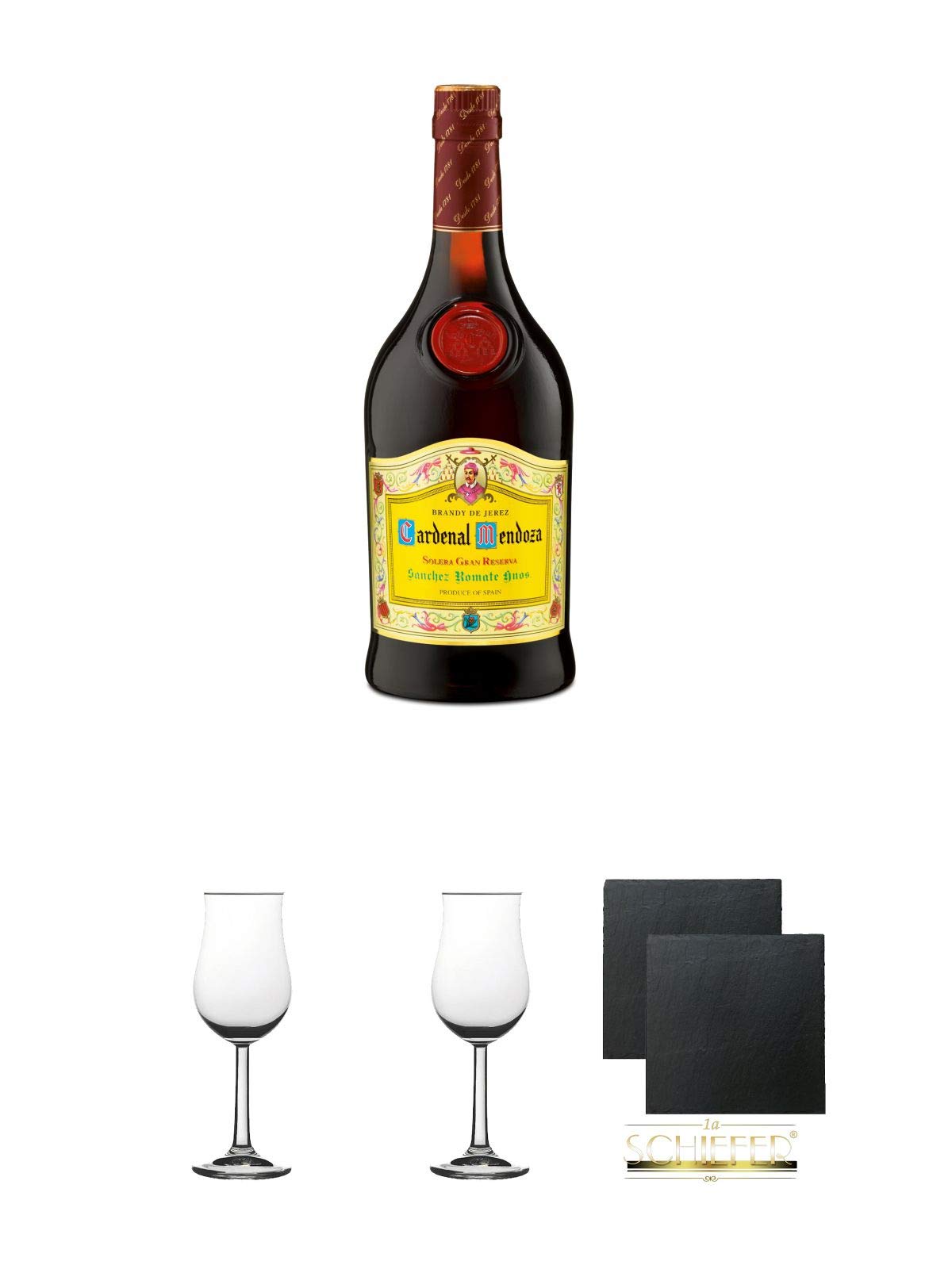 Cardenal Mendoza spanischer Brandy 0,7 Liter + Gläser