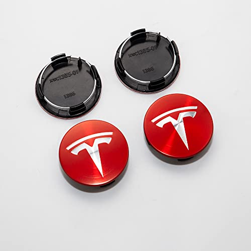 Aduom Stück Auto Radnabenkappen Radnabenabdeckung, für Tesla Model 3/S/X Radkappen Nabendeckel Mit Logo Felgendeckel Form Dekoration Zubehör