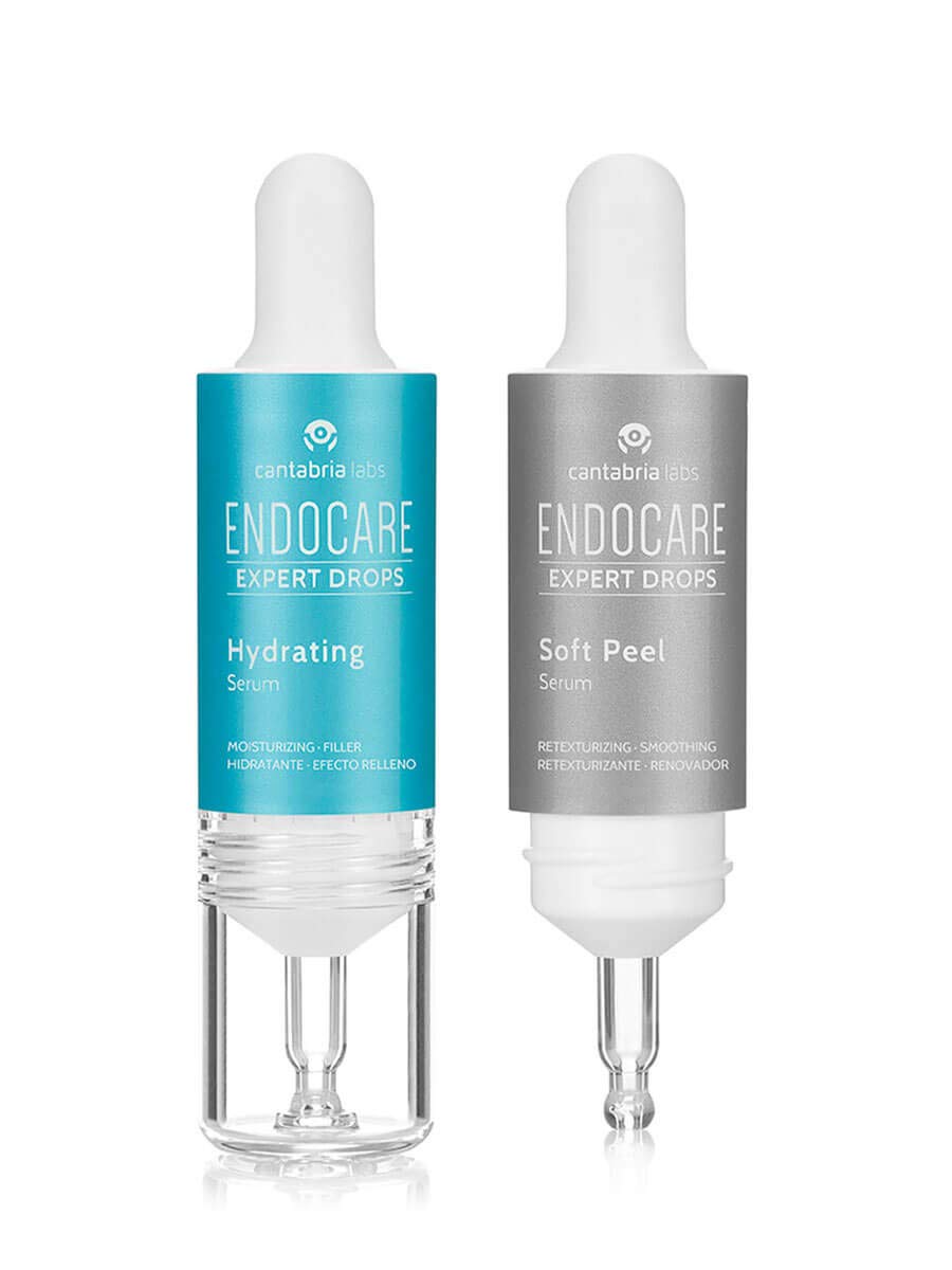 Endocare Expert Drops Hydrating Protocol - Tratamiento Hidratante, Retexturizante y Antipolución, con Ácido Hialurónico, Todo Tipo de Pieles, 2 Droppers x 10 ml