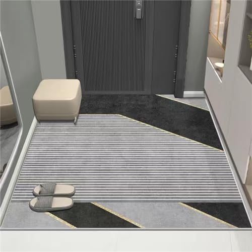 AU-SHTANG Schlafzimmer deko Grauer Teppich, modischer, feuchtigkeitsbeständiger, einfacher Freizeitteppichflur Teppich,grau,160x230cm