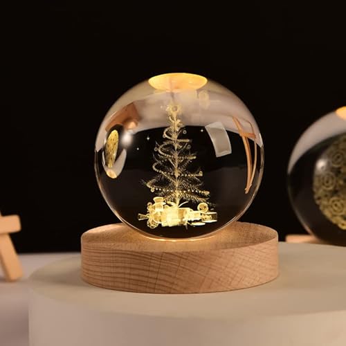 qianyue 80mm Kristall Ball für 3D Laser Gravierte Miniatur Weihnachten Baum Glaskugel Kristall Handwerk Kugel Weihnachten Decor Geschenk Ornament