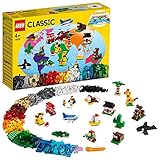 LEGO 11015 Classic Einmal um die Welt Steine, Spielzeug für Kleinkinder ab 4 Jahre mit Bausteinen und baubaren Tieren