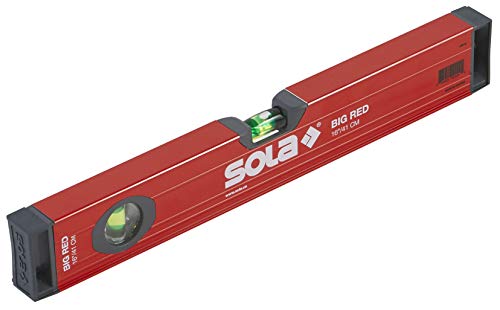 SOLA LSB16 Big Red Aluminum Box Balken Level with 2 60% Magnified Vials, 16 Inch