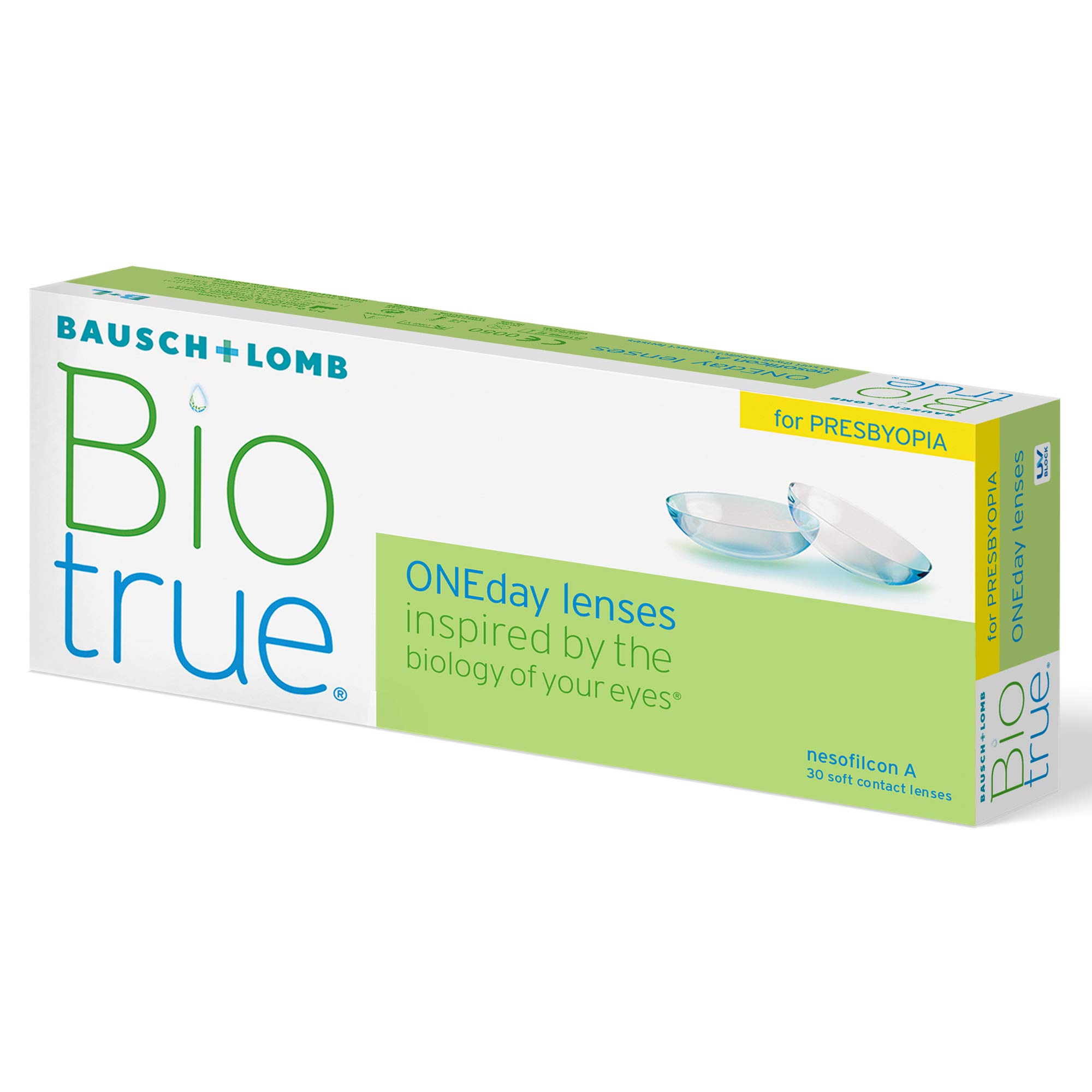 Bausch + Lomb Biotrue ONEday for Presbyopia Tageslinsen, Gleitsicht-Kontaktlinsen, weich, 30 Stück +01.75 Dpt, DIA 14,2 mm, BC 8,60, Add High