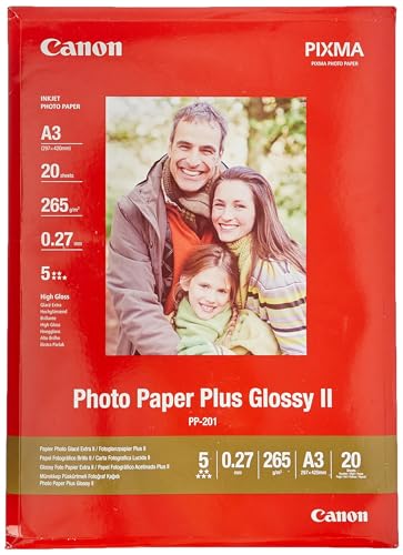 Canon PP-201 Fotoglanzpapier Plus (265 g/qm), A3, 20 Blatt
