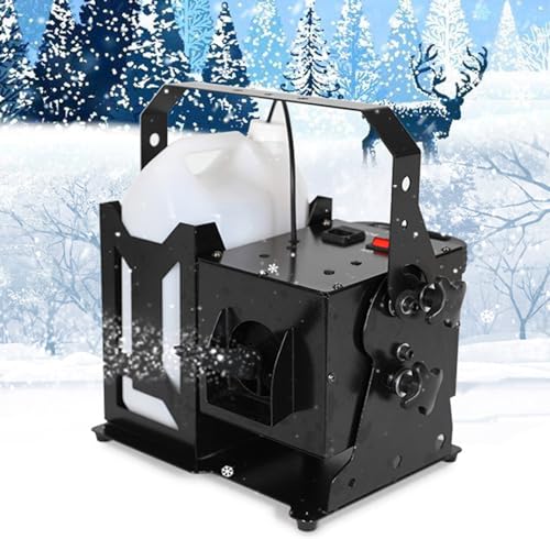 Snow Machine High Output Snow Making Machine with Remote Control, Artificial Snow Machine for Outdoors Indoor Stage Wedding Holidays Parties Fiestas, Black