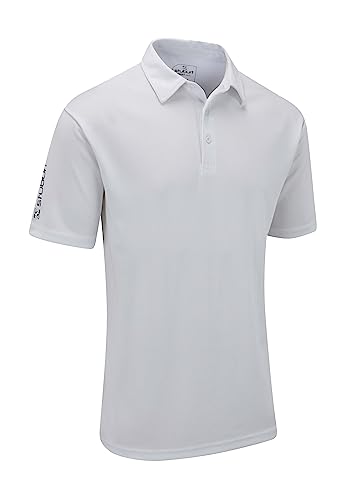 Stuburt Herren Sport Tech Polo Shirt – Weiß, Small