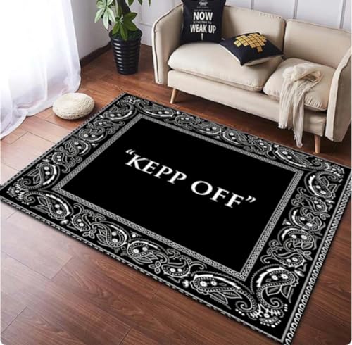 KIESEY Keep Off klassischer Musterteppich Wohnzimmer Schlafzimmer Nachttisch Teppich Mode Teppich Spielbereich Teppich 100x160cm
