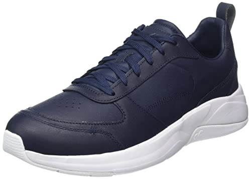 CARE OF by PUMA Leather Runner Low-Top Sneakers, Blau (Navy Blazer-Navy Blazer), 41 EU