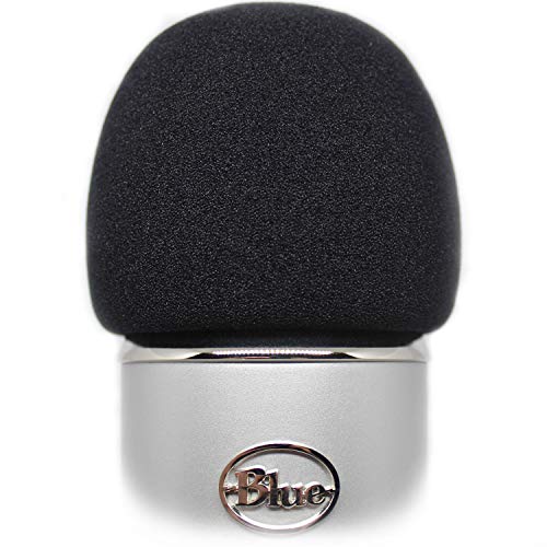 Schaumstoff-Windschutz für Blue Yeti Mikrofon – Pop-Filter aus hochwertigem Schwamm-Material, das unerwünschte Aufnehmen und Hintergrundgeräusche filtert, Schwarz