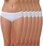 Yenita 6er Pack Damen Seamless Mikrofaser Hüftslip-Nahtloser Slip Low Cut Bikini Hipster