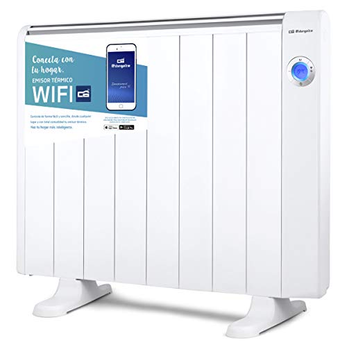Orbegozo RRW 1500 Energiesparender WiFi-Heizstrahler, 1500 W, digitales LCD-Display, programmierbar, drahtlose Verbindung über Orbegozo APP, 72,1 x 59 x 7,5 cm