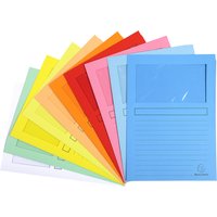 Exacompta 50159E Packung mit 100 Fenstermappen Super, PEFC zertifiziert, Karton 160g/qm, praktisch und robust, für DIN A4, 100er Pack, gelb