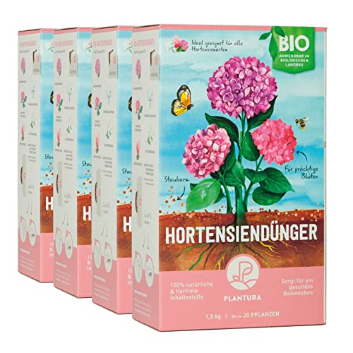 Plantura Bio Hortensiendünger mit 3 Monaten Langzeitwirkung, 6 kg für prächtige Hortensien in Beet & Topf, Bio-Qualität, gut für den Boden, unbedenklich für Haus- & Gartentiere