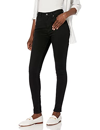 Goodthreads Damen Skinny-Jeans mit Hohem Bund, Schwarz, 55 Kurz