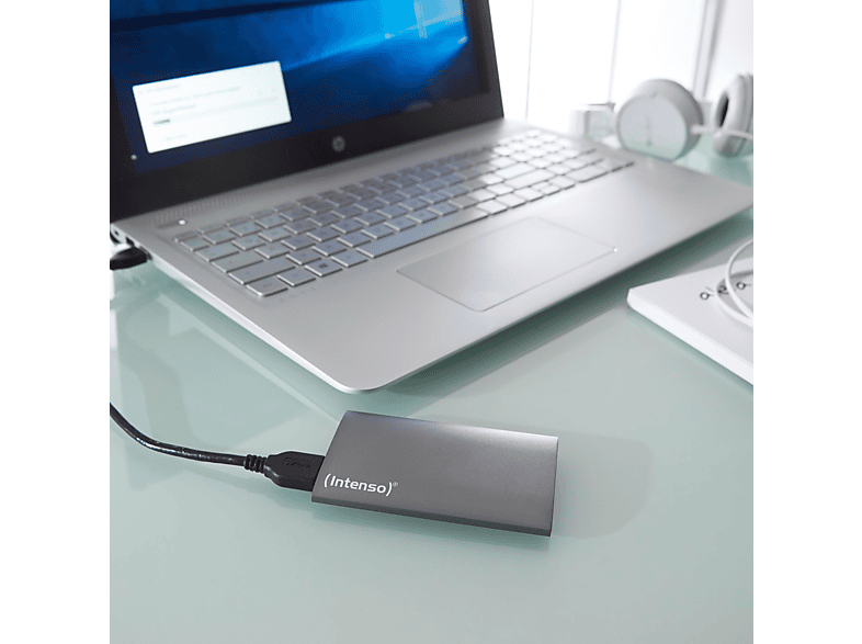 INTENSO Premium Edition Festplatte, 2 TB SSD, extern, Anthrazit