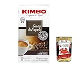 8x KIMBO Gusto di Napoli Kaffee gemahlen Italienisch Espresso 250g entschlossen und vollmundig mit Noten von Schokolade, Kaffee für Moka, Intensität 10/13 + Italian Gourmet polpa 400g