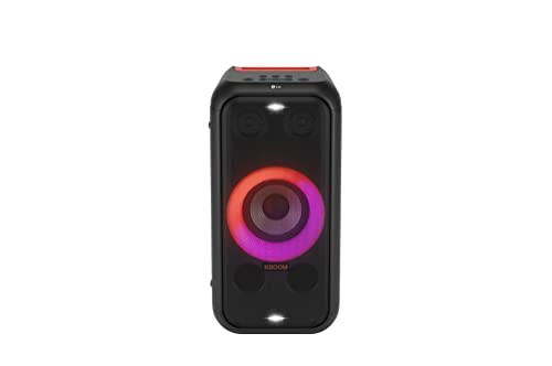 LG XBOOM XL5S, rollbares 2-Wege-Soundsystem (Karaoke- & DJ-Funktionen, Beleuchtung), Schwarz [Modelljahr 2023]