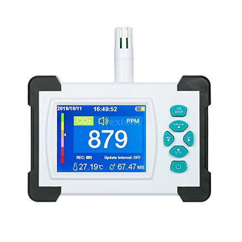 Neues Wasser Group Kohlendioxid-Detektor mit Akku Tragbarer CO2-Meter-Tester-Melder, CO2-Messgerät, Air CO2 Control Life, CO2 Melder,CO2 Messgerät, Gasdetektor, Monitor Gasanalysator