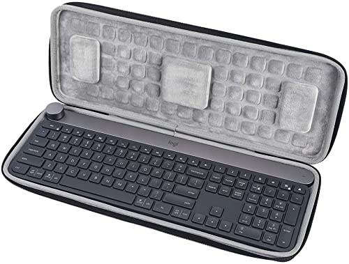 Flycoo Hartschalenkoffer Schutzhülle für Logitech Craft Wireless Keyboard Hartschalen-Reiseetui Tastatur-Hülle Größe 46 * 17,5 * 4,5 cm