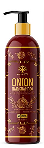 Glamouröses Hub Vanalaya Zwiebelhaarshampoo zur Kontrolle von Haarausfall und Schuppen Keine Parabene und Suplate 200 ml (Verpackung kann variieren)