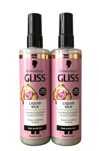 Schwarzkopf Gliss Liquid Silk Gloss Express Repair Conditioner 200Ml -Pack Of 2