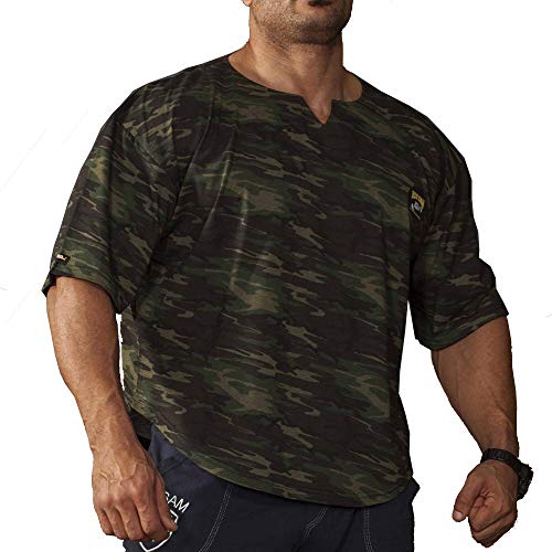 BIG SM EXTREME SPORTSWEAR Herren Ragtop Rag Top Sweater T-Shirt Bodybuilding 3153 grün M