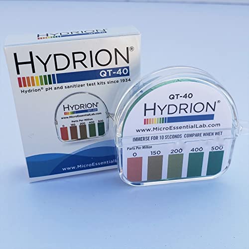 hydrion qt-40 Desinfektionsmittel Test 15 ft Rolle mit Farbe Diagramm