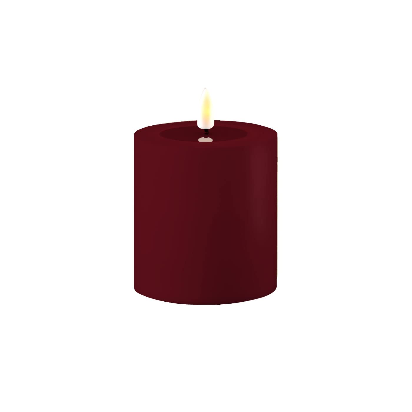 LED Kerze Deluxe Homeart, Outdoor LED Kerze (Kunststoff – Kein Echtwachs) mit realistischer Flamme, warmweißes Licht, Hitzebeständig für den Aussenbereich– (Bordeaux)