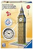 Ravensburger 3D Puzzle 12586 - Big Ben mit Uhr - 216 Teile - Das weltbekannte Londoner Wahrzeichen zum selber Puzzeln ab 8 Jahren