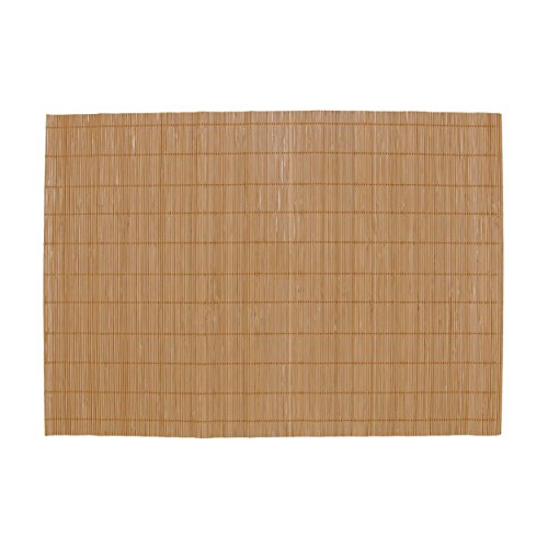 BambooMN Bambus-Platzdeckchen / Sushi-Rollmatte, 45,7 x 33 cm, Braun, 6 Stück