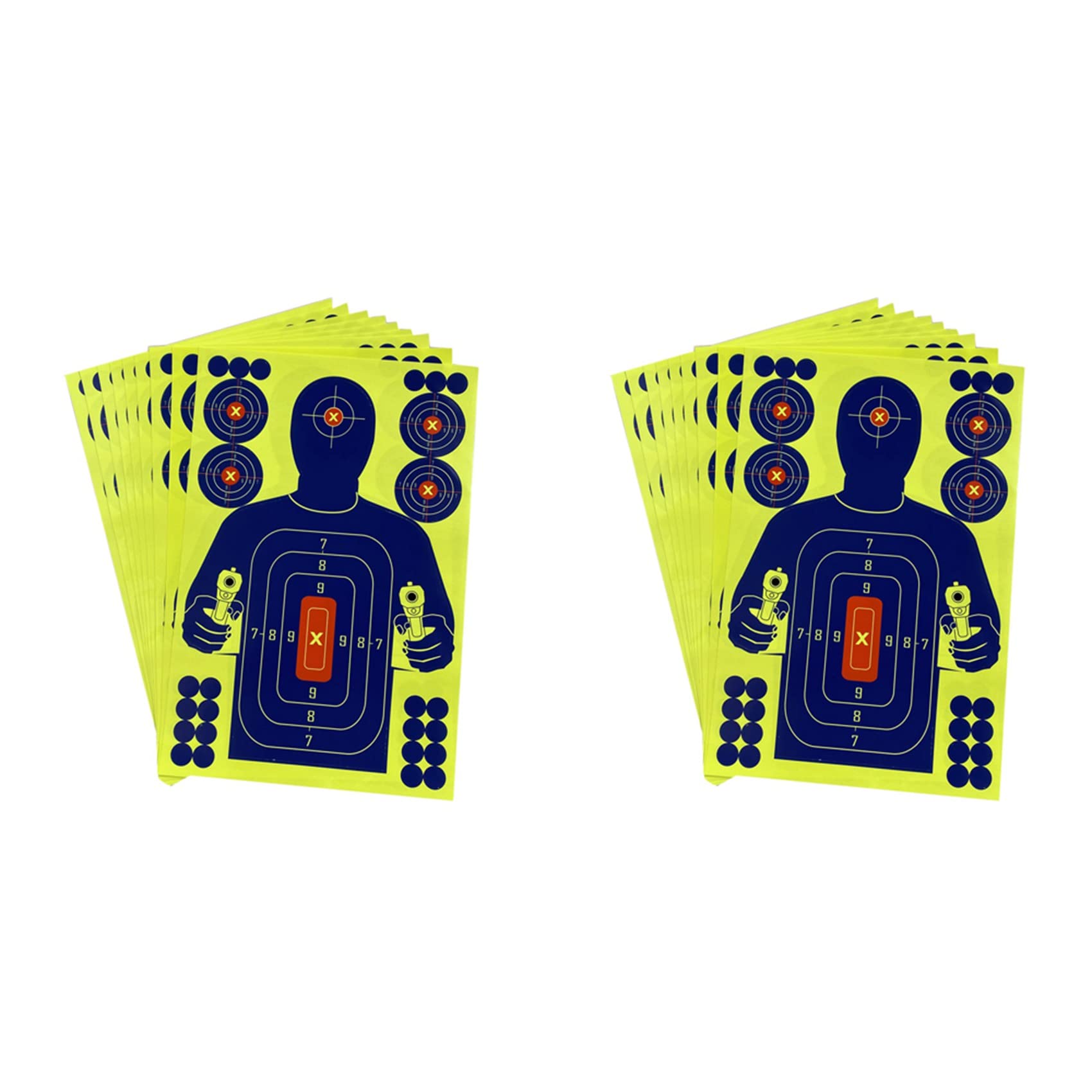 Yangyou 20 Stücke 30,5 x 45,7 cm Menschliche KöRperform Ziele Reaktive Splatter Glühen Fluoreszierende Papierzielscheibe für Das Bogenschießen