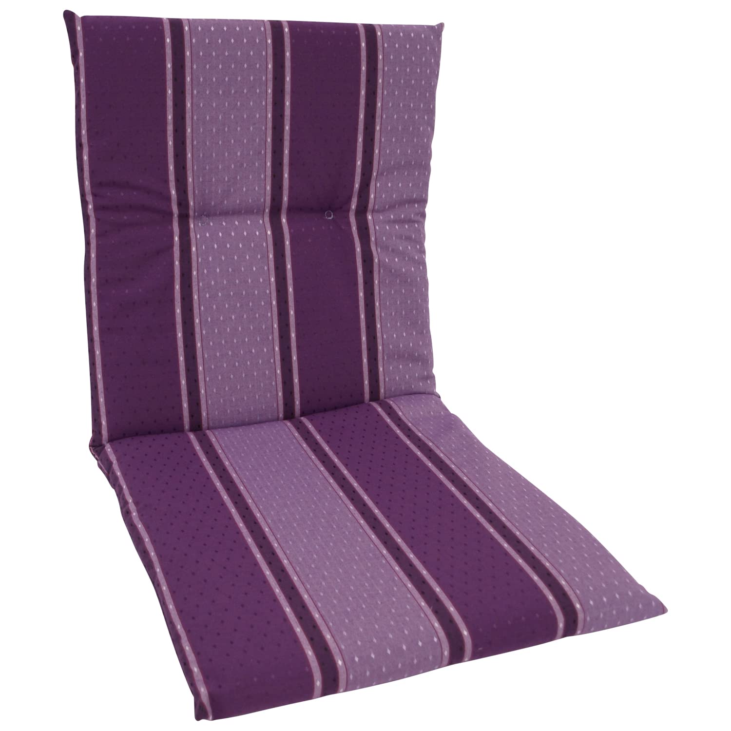 DEGAMO Auflage Sesselauflage Bern für Gartenstuhl Niederlehner, 48x98cm, violett gestreift, Outdoor