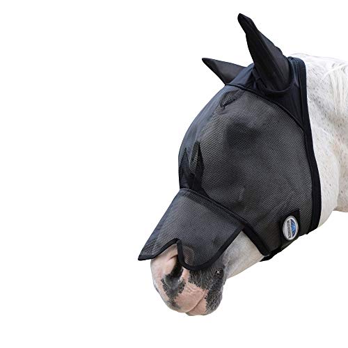 Weatherbeeta Deluxe with Nose Fly Mask Pony Grey