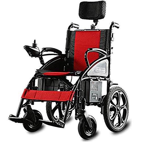 Elektrorollstuhl Zusammenklappbarer elektrischer Rollstuhl, faltbarer elektrischer kleiner mobiler Rollstuhl, leistungsstarker Rollstuhl mit zwei Motoren, zusammenklappbarer motorisierter Ro