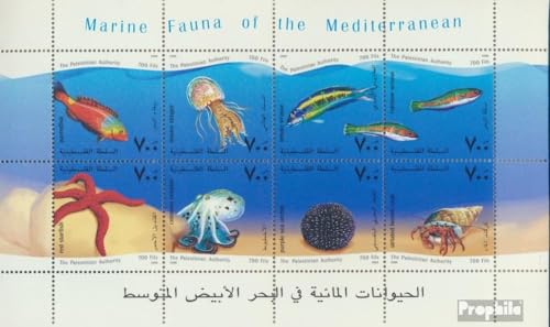 Prophila Collection Palästina/Autonomiegebiet 158-165 Kleinbogen (kompl.Ausg.) gestempelt 2000 Fauna des Mittelmeeres (Briefmarken für Sammler) Wassertiere