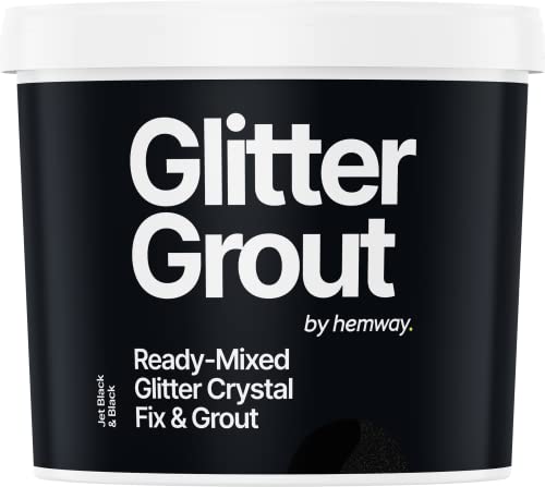 Hemway fertig gemischte Glitter Grout 4.5kg 2.5L (schwarz Grout/Black Glitter)