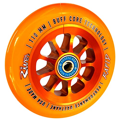 Fantic26 Sticker + River Stunt-Scooter Park-Trick-Tret-Roller Ersatz-Rad-Rolle 110mm (Rapid Orange)