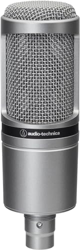 Audio-Technica AT2020 Kondensatormikrofon mit Nierencharakteristik (XLR Anschluss) für Voiceover, Podcasting, Gesang oder instrumentale Live-Aufnahmen