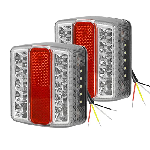 AOHEWEI LED Anhänger Rückleuchten 12V Beleuchtung Bremslichten Lkw Heckleuchte Blinklicht Hinten Wasserdicht für Lkw Wohnwagen Van oder Motorrad