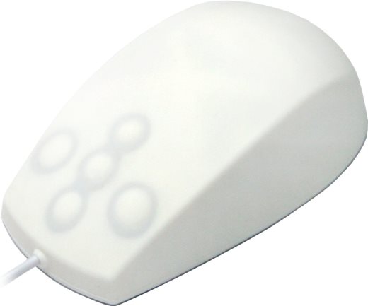 Active Key Medical medium - Maus - optisch - 5 Tasten - verkabelt - USB - weiß (AK-PMT2LB-US-W)