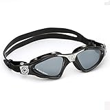 Aqua Sphere AQUASPHERE Unisex – Erwachsene KAYENNE Schwimmbrille, Black Silver Lens Dark, L