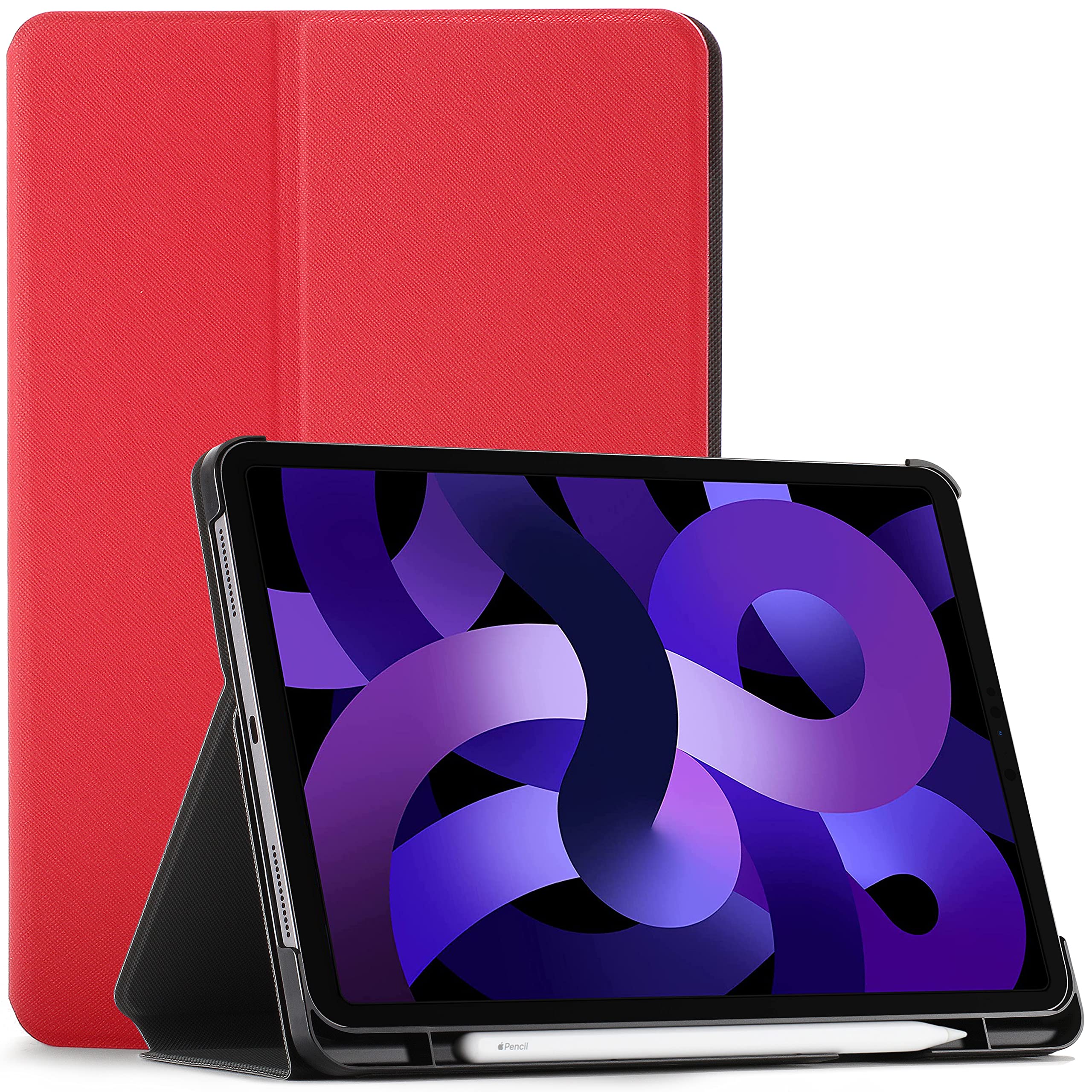 FC Hülle für iPad Pro 11 2020 - Schutz Apple iPad Pro 11 Hülle Ständer mit Pencilhalter - Rot - Dünn, Smart Auto Schlaf/Wach, iPad Pro 11 Zoll 2020 (2. Generation) Hülle, Tasche