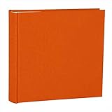 Semikolon 351056 Foto-Album Classic XLarge – 32 x 31 cm, 130 Seiten cremefarben, für 260 Fotos – orange orange