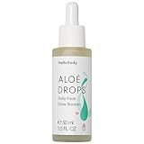 HelloBody Aloé Drops Glow Booster (30 ml) – veganes Gesichtspflege Serum – Aloe Vera Gesichtsöl – Pflege Serum für einen natürlichen Glow