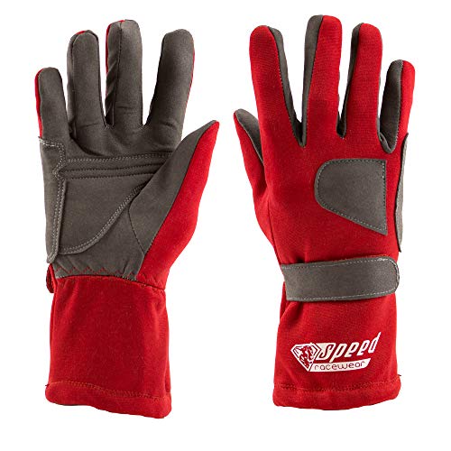 Speed Racewear - Karthandschuhe Sydney - Motorsport Handschuhe (12, Rot)
