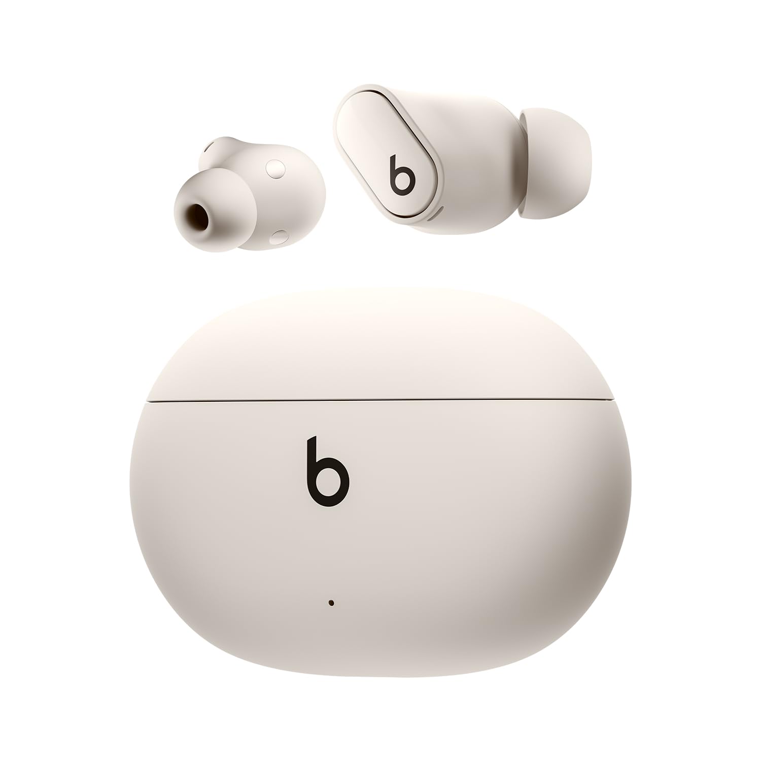 Beats Studio Buds + (2023) – Komplett kabellose Noise Cancelling In-Ear Kopfhörer, verbesserte Apple & Android Kompatibilität, eingebautes Mikrofon, Schweiß-beständige Bluetooth Kopfhörer - Cremeweiß