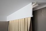 Mardom Decor QL036T Ceiling Moulding Trim Corner Strip Curtain Profile LED Suitable 1 Profile Strip 200 x 14.8 x 4.6 cm